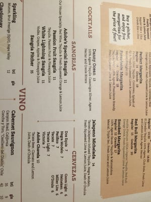 Menu photo 8 Adobe Grill La Quinta, CA Menu photo 8 Adobe Grill La Quinta, CA