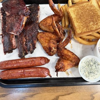 The Noble Smokin Joe's BBQ - 3 meat platter - Sandwiches Near Me - Noble, Oklahoma The Noble Smokin Joe's BBQ - 3 meat platter - Sandwiches Near Me - Noble, Oklahoma