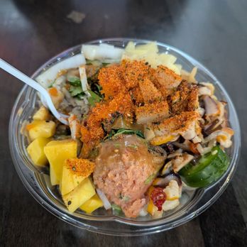 Aloha Poke & Boba - Medium (3 protein) poke bowl - Poke Near Me - Fort Collins, Colorado Aloha Poke & Boba - Medium (3 protein) poke bowl - Poke Near Me - Fort Collins, Colorado