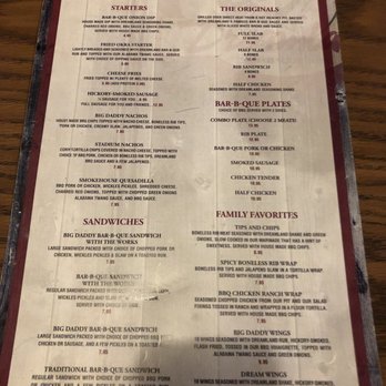 Dreamland BBQ - Menu front - Barbeque Near Me - Mobile, Alabama Dreamland BBQ - Menu front - Barbeque Near Me - Mobile, Alabama