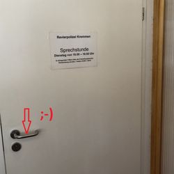 Revierpolizei - Bürotür