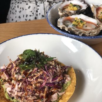 Yellowbelly - Faroe Island Salmon Tostada - New American Near Me - St. Louis, Missouri Yellowbelly - Faroe Island Salmon Tostada - New American Near Me - St. Louis, Missouri