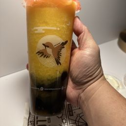 Mango with grass jelly