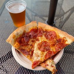 Pizza a'fetta - Pepperoni slice and meat combo slice!