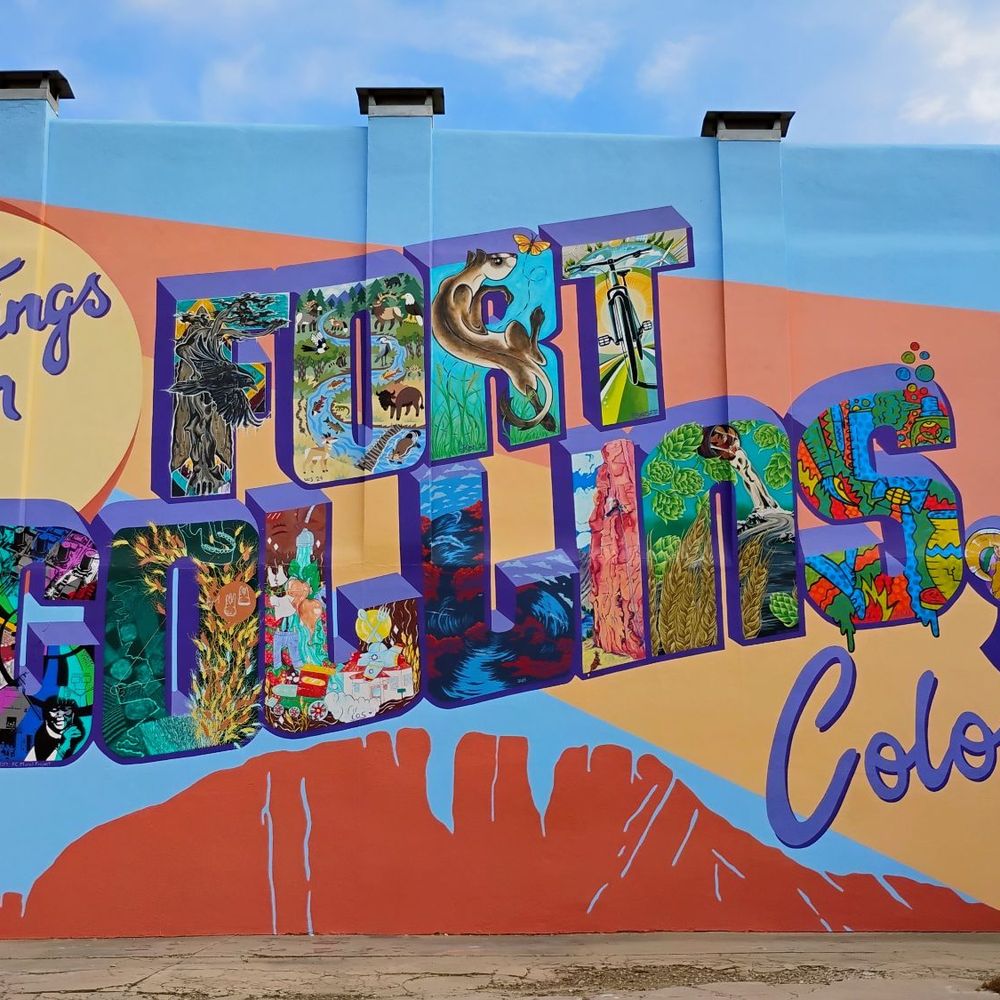 The Gateway Mural - Greetings from Fort Collins, Colorado Mural 10-11-2024 - Public Art Near Me - Fort Collins, Colorado The Gateway Mural - Greetings from Fort Collins, Colorado Mural 10-11-2024 - Public Art Near Me - Fort Collins, Colorado