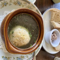 The lone matzo ball soup.