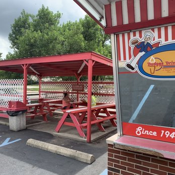 Budges Drive In - A nice covered patio. - Ice Cream & Frozen Yogurt Near Me - Lafayette, Indiana Budges Drive In - A nice covered patio. - Ice Cream & Frozen Yogurt Near Me - Lafayette, Indiana