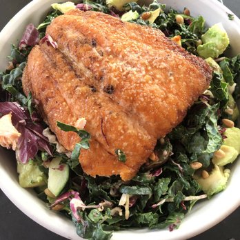 Culinary Dropout - Kale salad + salmon - New American Near Me - Austin, Texas Culinary Dropout - Kale salad + salmon - New American Near Me - Austin, Texas
