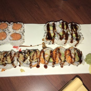 Kyoto Japanese Steak House - Spicy tuna roll, Eel avocado roll and shrimp tempura roll. - Japanese Near Me - Dublin, Ohio Kyoto Japanese Steak House - Spicy tuna roll, Eel avocado roll and shrimp tempura roll. - Japanese Near Me - Dublin, Ohio