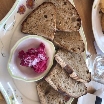 Supperland - Porridge bread with beet butter - Southern Near Me - Charlotte, North Carolina Supperland - Porridge bread with beet butter - Southern Near Me - Charlotte, North Carolina