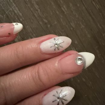 Ocean Nails Spa - Look at the design vs. the inspo photo. And that is $85!!!!! I could have just let my daughter do it. - Nail Salons Near Me - Oakhurst, New Jersey