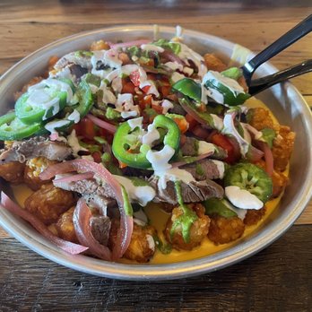 Edley's Bar-B-Que - Loaded Tots with Prime Rib - Barbeque Near Me - Nashville, Tennessee Edley's Bar-B-Que - Loaded Tots with Prime Rib - Barbeque Near Me - Nashville, Tennessee
