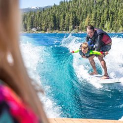 Superior Boat Repair - Fly-surfing! Check out the G25's clean wave for two surfers.  Love Rip Curl wetsuits.  Yeah Tahoe Surf Company!  Photo by Alex Baker.
