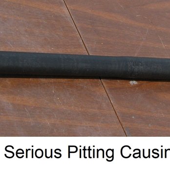 Stringfield's Auto Electric - Here is the axle with serious pitting that was causing the roller bearing noise. - Auto Repair Near Me - Rancho Cordova, California Stringfield's Auto Electric - Here is the axle with serious pitting that was causing the roller bearing noise. - Auto Repair Near Me - Rancho Cordova, California