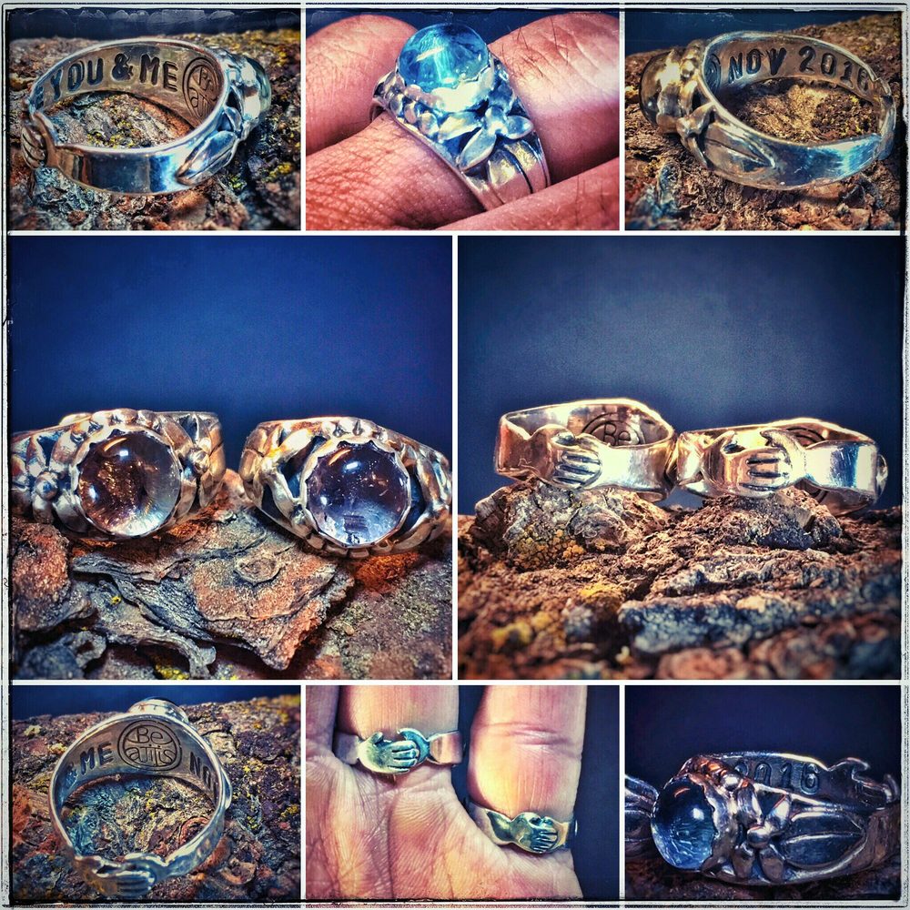 Oceanview Mine - Pair rings with aquamarine and morganite what I found here, oceanview mine. This is a great place for experience and quality!! - Tours Near Me - Pala, California Oceanview Mine - Pair rings with aquamarine and morganite what I found here, oceanview mine. This is a great place for experience and quality!! - Tours Near Me - Pala, California