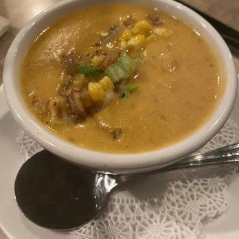 Trinity At City Beach - Corn And Crawfish Chowder - American Near Me - Sandpoint, Idaho Trinity At City Beach - Corn And Crawfish Chowder - American Near Me - Sandpoint, Idaho