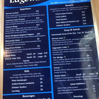 Edgewater Lounge - Menu - Sports Bars Near Me - Newport, Washington