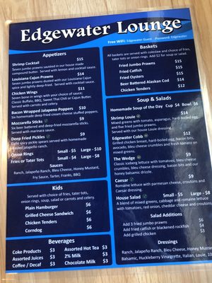 Menu photo 1 Edgewater Lounge Newport, WA