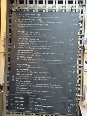 Menu photo 2 Dandelion Chocolate - Ferry Building San Francisco, CA