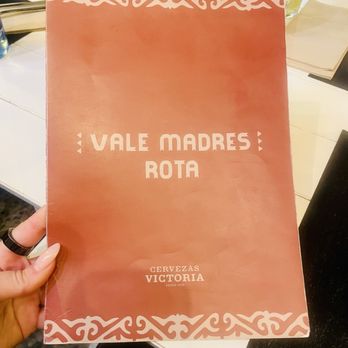 Vale Madres Tacos & Chelas - Menu - Rota, California