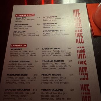 Legends Never Die - Drink menu - Cocktail Bars Near Me - Phoenix, Arizona