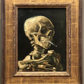 Van Gogh Museum - "Head of a Skeleton with a Burning Cigarette" (1886) - Museums Near Me - Amsterdam, New Hampshire