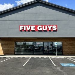 Five Guys - Exterior photograph of the Five Guys restaurant at 7329 North Culture Way in Coeur D'Alene, Idaho.