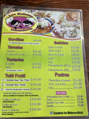 Menu photo 2 Los Muñecos Tijuana, BCN