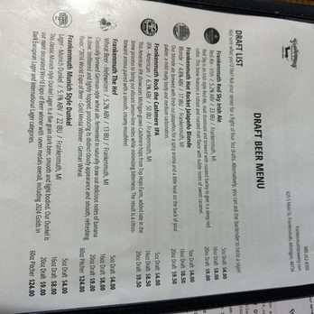 Frankenmuth Brewery - Beer menu - American Near Me - Frankenmuth, Michigan