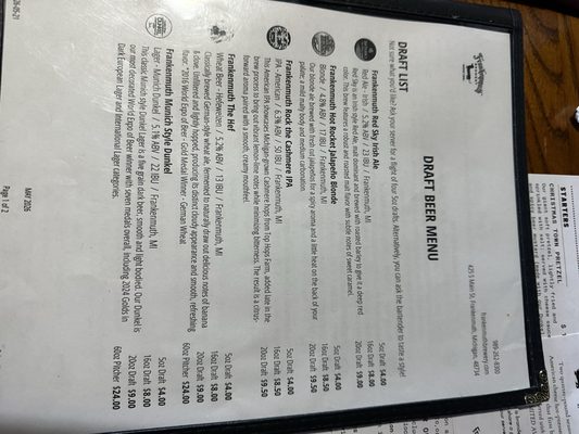Menu photo 4 Frankenmuth Brewery Frankenmuth, MI Menu photo 4 Frankenmuth Brewery Frankenmuth, MI