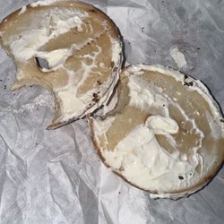 Dunkin' Donuts - You tell me if this is extra toasted or have extra cream cheese