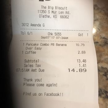 The Big Biscuit - Server Amanda G was excellent server and has many hats too - Breakfast & Brunch Near Me - Olathe, Kansas