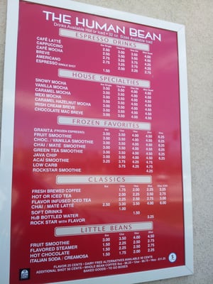 Menu photo 8 The Human Bean Reno, NV