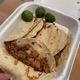 Carnitas Taco (salsa, onions, cilantro not pictured)