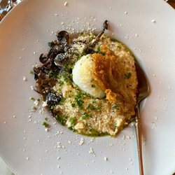 Satori: Mushroom oatmeal with truffle oil and poached egg was really good!