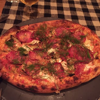 Upland - Spicy sopressata pizza - New American Near Me - New York, New York