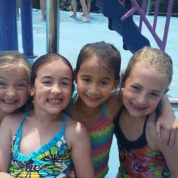 Downers Grove Swim & Racquet Club - Playing poolside
