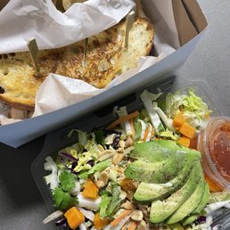 Chicken and Pesto Sandwich, and Sweet Potato & Avocado Salad Chicken and Pesto Sandwich, and Sweet Potato & Avocado Salad