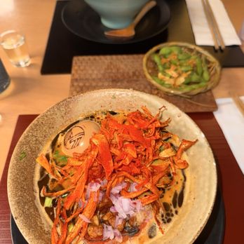 Mensho Ramen - G.K.O, spicy toritaipan, garlic edamame - Ramen Near Me - Mesa, Arizona Mensho Ramen - G.K.O, spicy toritaipan, garlic edamame - Ramen Near Me - Mesa, Arizona
