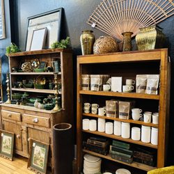 We love mixing vintage goods with new home decor and gifts.