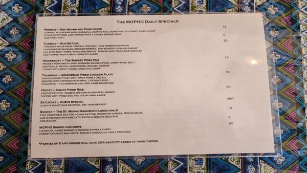 Menu photo 3 Mopho New Orleans, LA Menu photo 3 Mopho New Orleans, LA