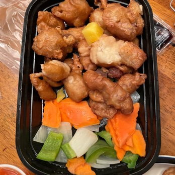 Pan Asian Terrace - Sweet and sour pork (sauce on side) : doughy undercooked breading, dry flavorless meat - Pan Asian Near Me - Omaha, Nebraska Pan Asian Terrace - Sweet and sour pork (sauce on side) : doughy undercooked breading, dry flavorless meat - Pan Asian Near Me - Omaha, Nebraska