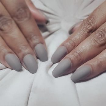 Rendezvous Mobile Nail Spa - Taupeless Beach matte gray dip powder - Nail Salons Near Me Rendezvous Mobile Nail Spa - Taupeless Beach matte gray dip powder - Nail Salons Near Me