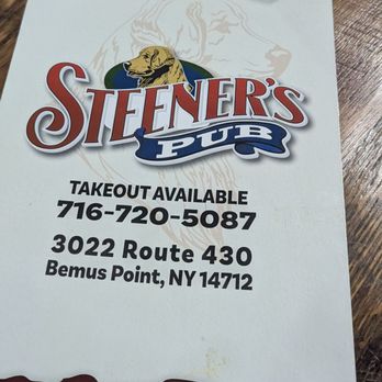 Steener's Pub - Menu - Pubs Near Me - Bemus Point, New York