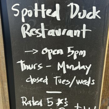 The Spotted Duck - Signage - Desserts Near Me - Pacific Grove, California