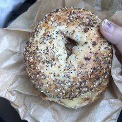 iKrave Cafe - Everything Bagel with Veggie Omelette & Meat