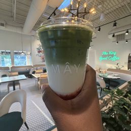 Strawberry & Cream Matcha Latte