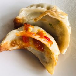 香港老飯店 - Dumpling 2 Ways - Spicy soy bean paste & Black vinegar with ginger