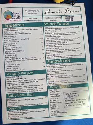 Menu photo 1 Napoli Pizza Place Wonder Lake, IL Menu photo 1 Napoli Pizza Place Wonder Lake, IL