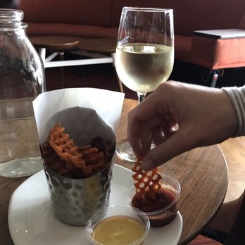 Root Down DIA - Sweet potato fries with curry lime dipping sauce - New American Near Me - Denver, Colorado Root Down DIA - Sweet potato fries with curry lime dipping sauce - New American Near Me - Denver, Colorado